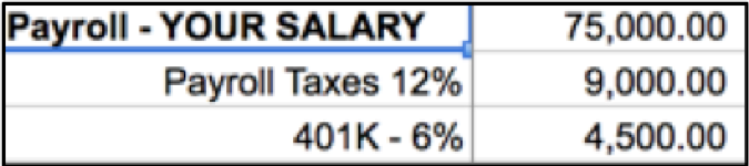 sample of salary computation